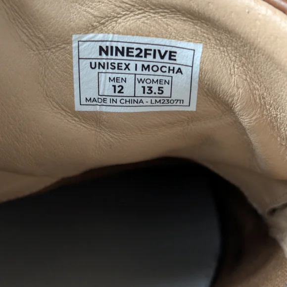 Men's Lems Nine2Five Brown Leather Barefoot Dress Shoes Size 12 - Picture 6 of 6